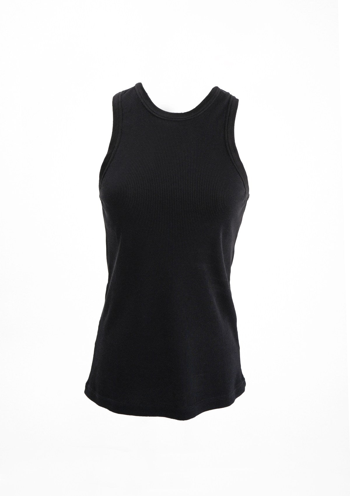 An elegant black cotton tank top by Silk & tonic minimal fashion brand