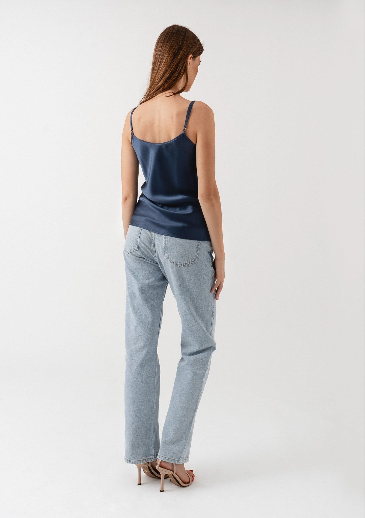 navy-blue-silk-cami-top-Silk and tonic