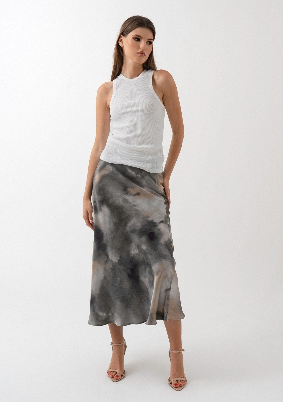 grey-midi-slip-skirt-by Silk & tonic