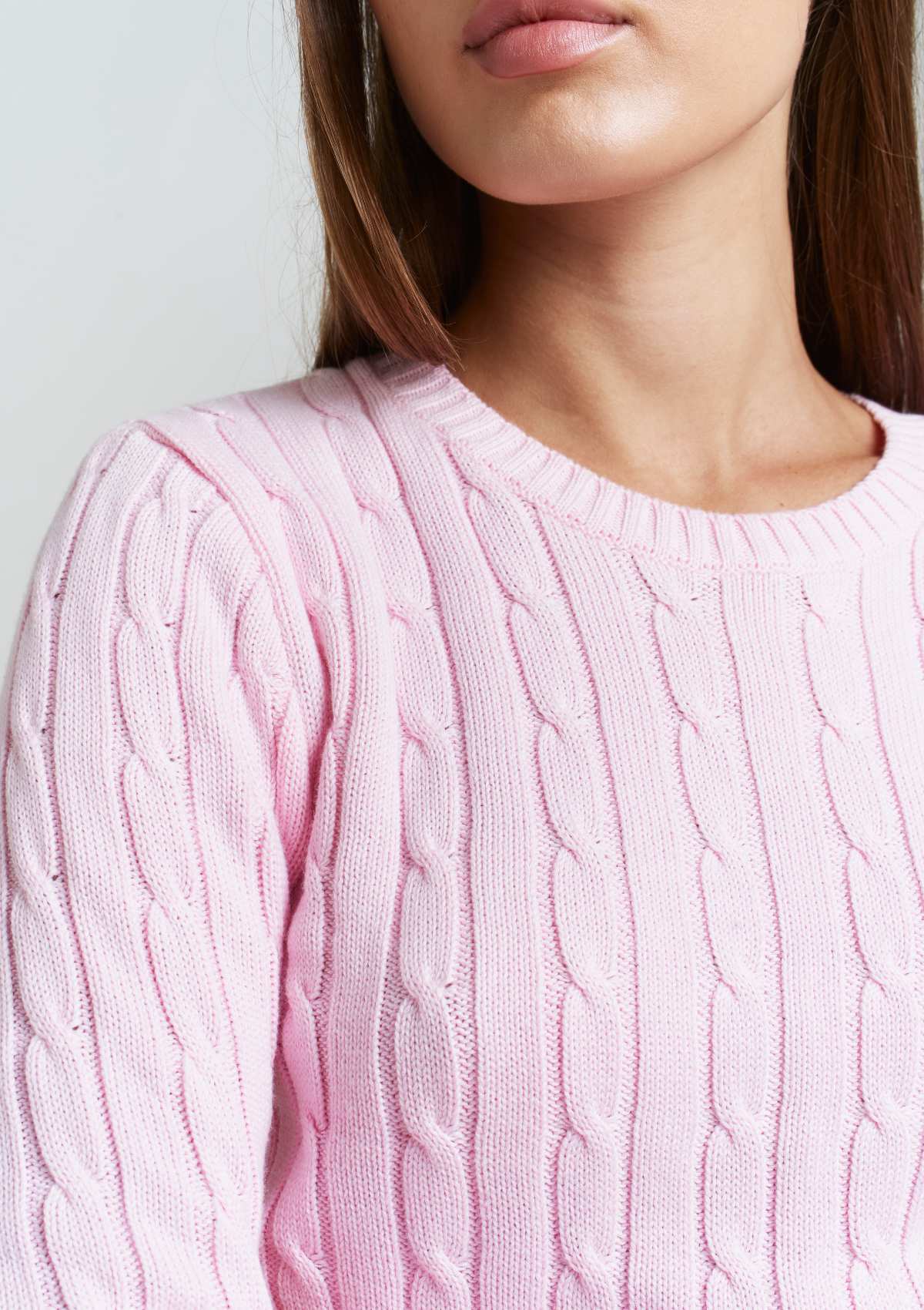 pink-cable-knit-cotton-sweater-Silk & tonic