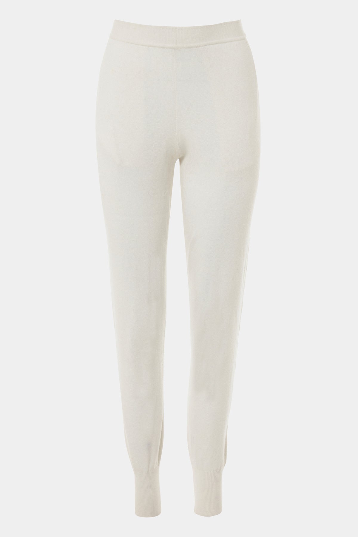 WHITE CASHMERE BLEND TROUSERS