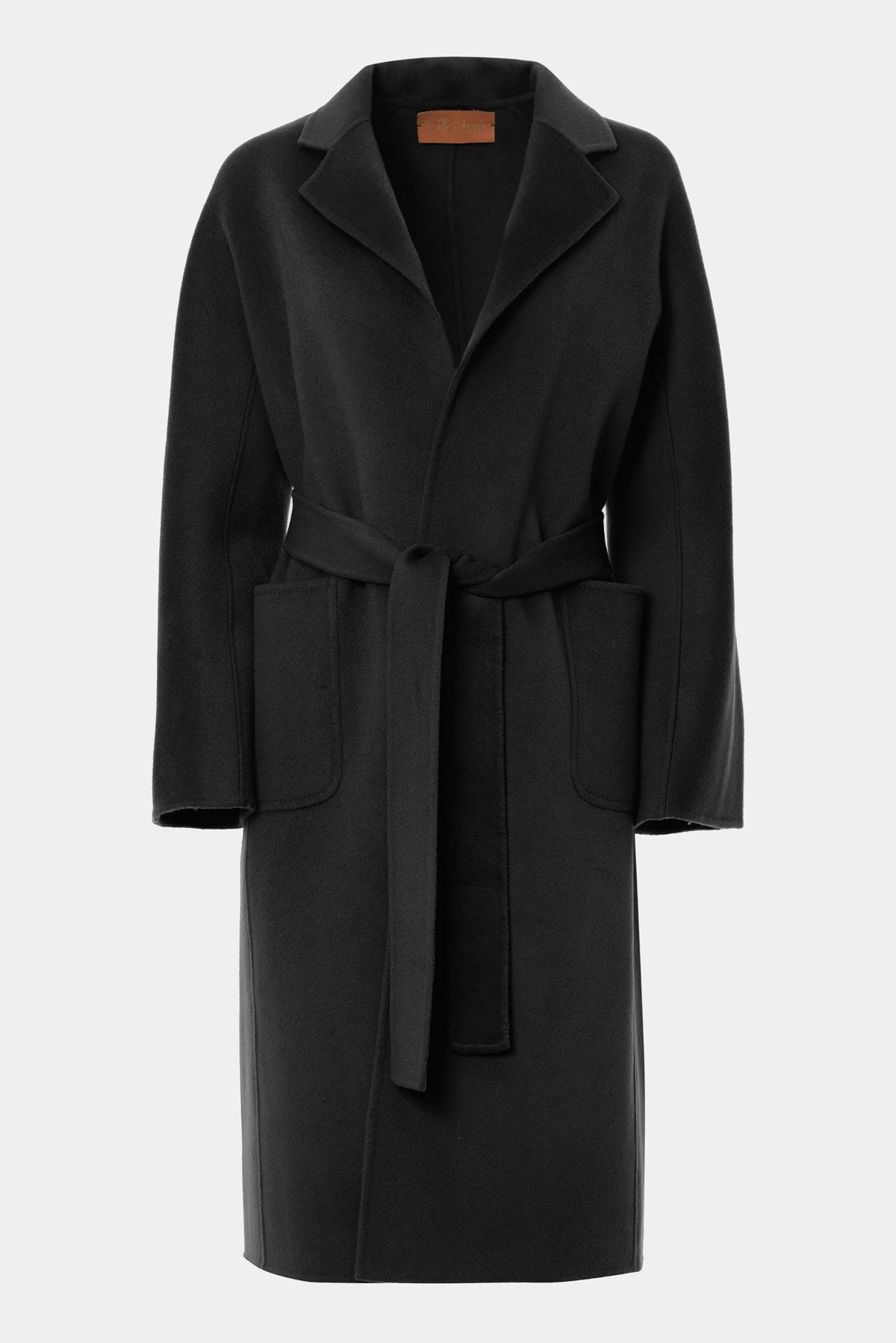 The Classic Black Wrap Coat | SILK & TONIC